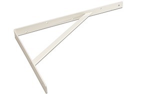 Plankdrager met schoor zware uitvoering 330x500 mm staal wit gelakt                             
