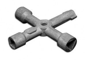 Radiatorsleutel 4 weg